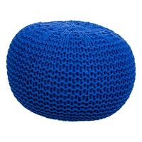 POUF aus Baumwolle, blau, 38x28cm - Blau, Textil (38/28/38cm) - Wanderlust
