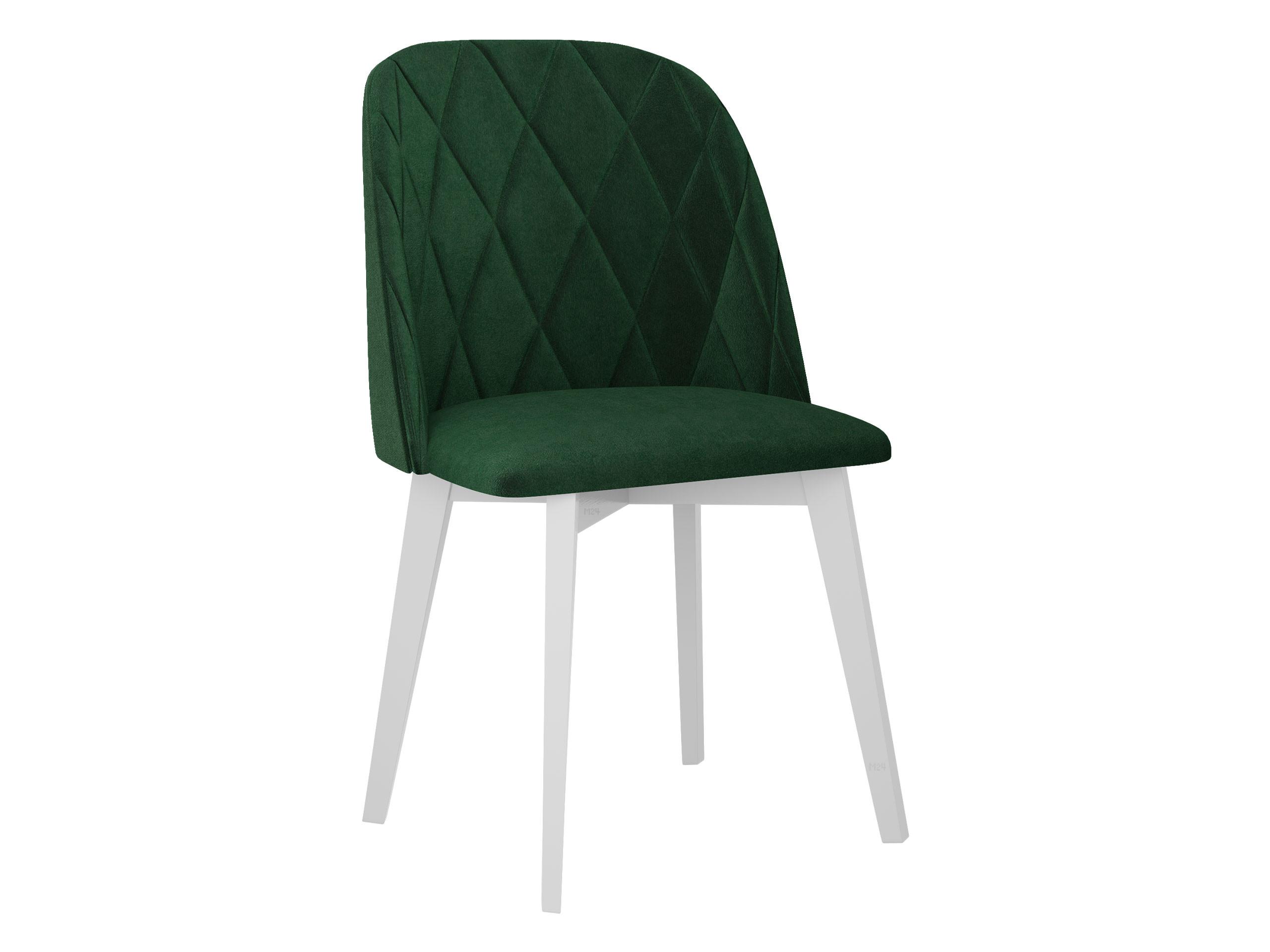 ESSZIMMERSTUHL Monti III Pik Raute - Weiß/Grün, Holz/Textil (48/83/55cm) - MIRJAN24