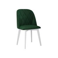ESSZIMMERSTUHL Monti III Pik Raute - Weiß/Grün, Holz/Textil (48/83/55cm) - MIRJAN24