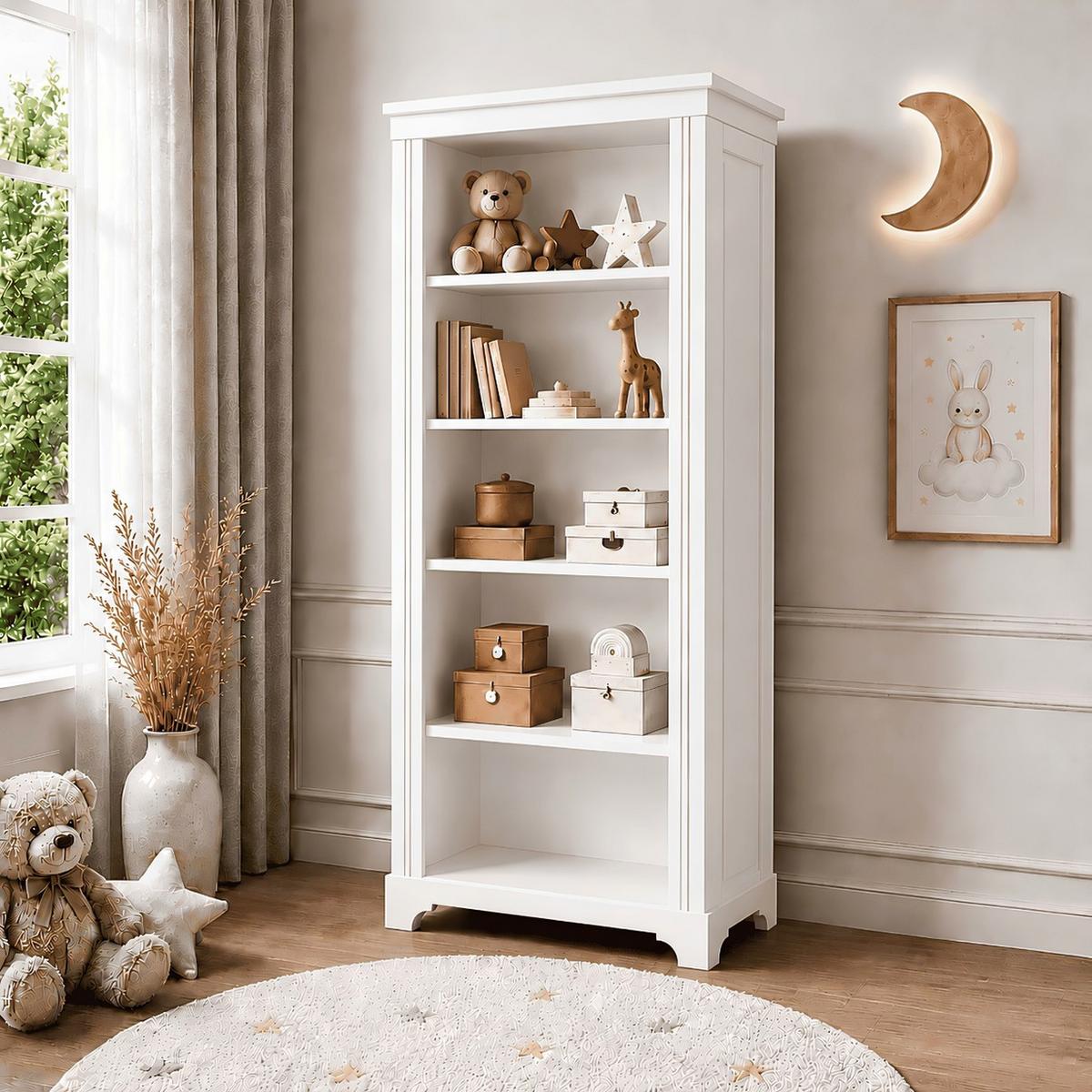 WALL Shelf TWINKLE für das Kinderzimmer Weiß matt - Weiß, Holzwerkstoff (81/180/48cm) - Lookway