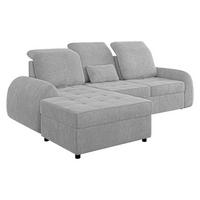 ECKSCHLAFSOFA Soreno, Seite: Links - Hellgrau/Schwarz, Holz/Kunststoff (255/176cm) - MIRJAN24