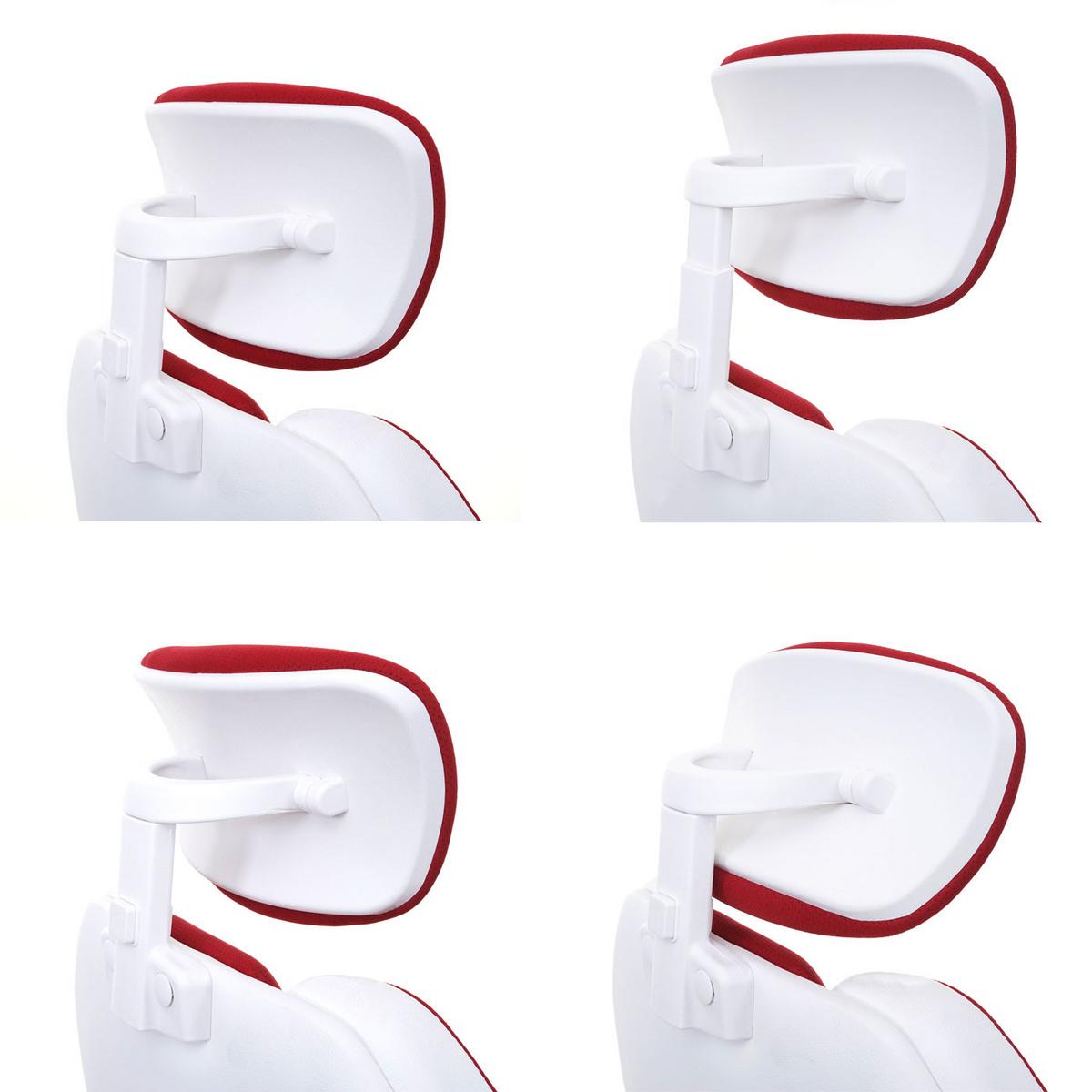BÜROSTUHL Rot, Weiß - Rot/Weiß, Textil (63/134/92cm) - MCW