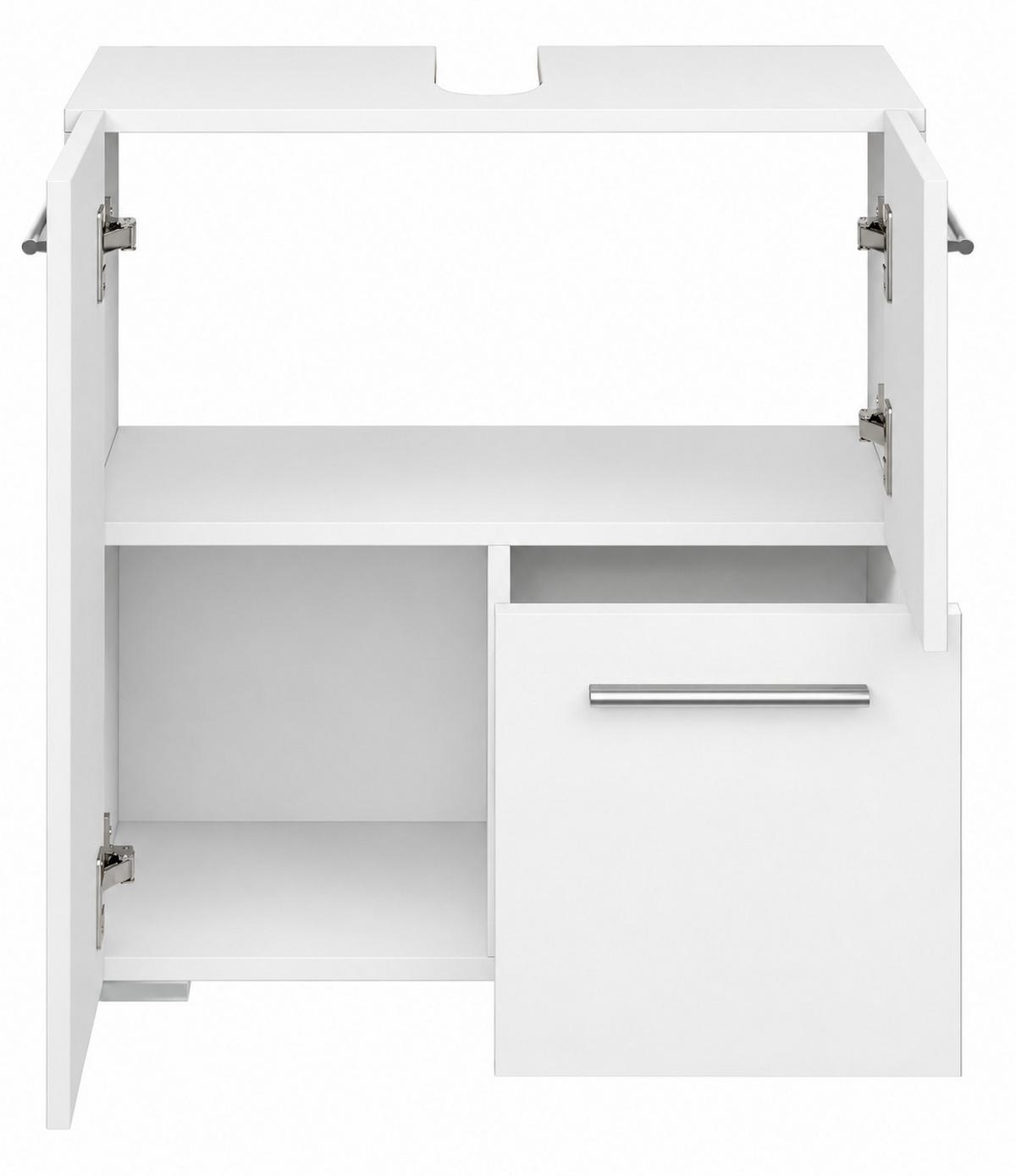 WASCHBECKENUNTERSCHRANK Mars Weiß - 60 x 30 x 60 cm - Weiß, Holz (60/60/30cm) - Badplaats