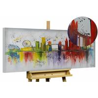 ACRYLBILD HANDGEMALT 120/60 cm - Multicolor/Grau, Holz/Textil (120/60cm) - KUNSTLOFT