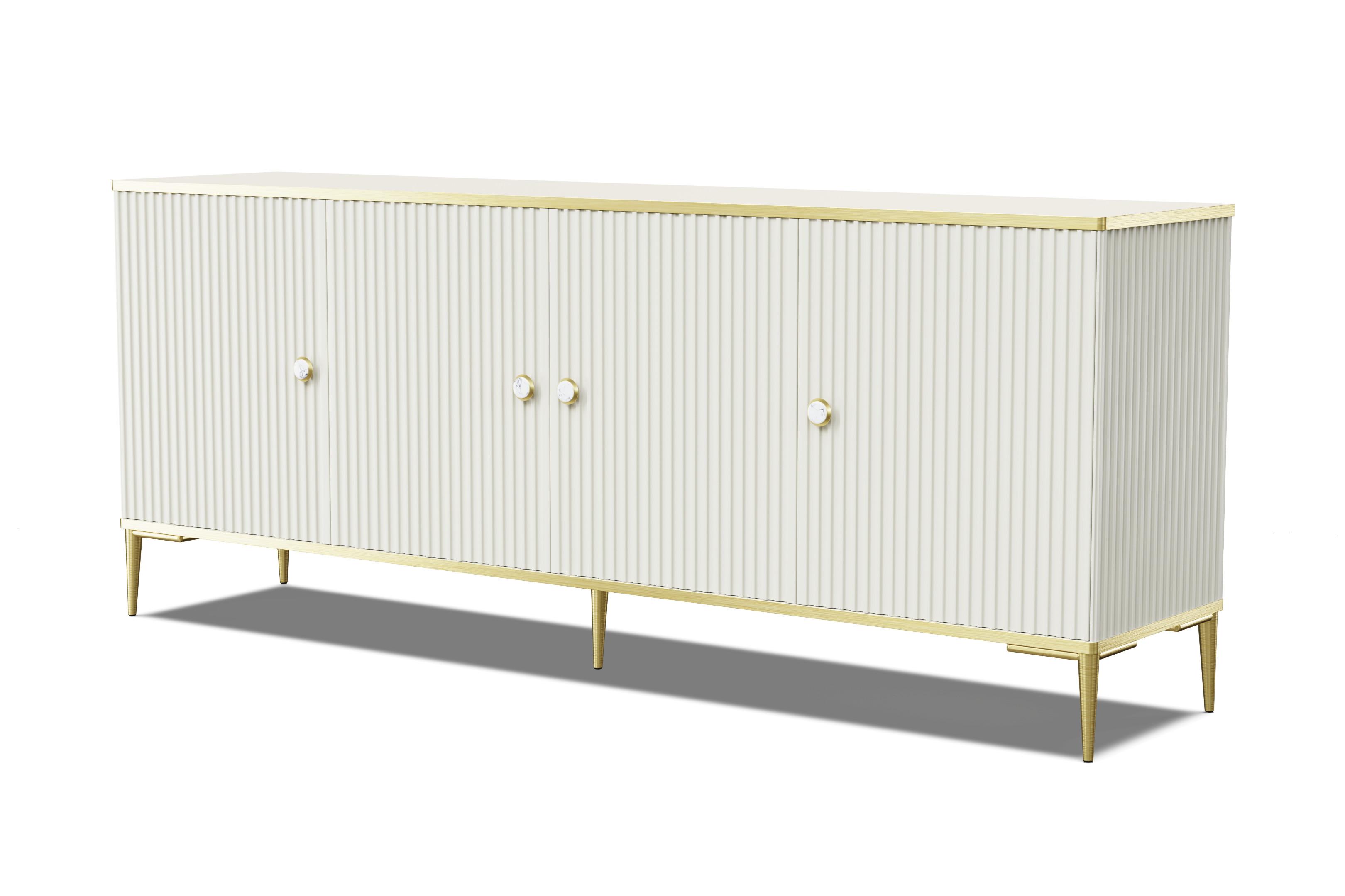 KOMMODE Kaschmir, Gold 182/73/40 - Kaschmir, Holzwerkstoff (182/73/40cm) - RAUMHIRSCH FURNITURE
