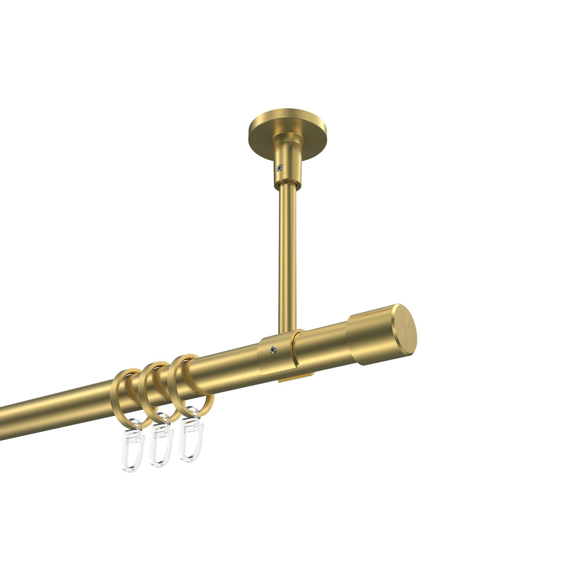 GARDINENSTANGE Sonette Santo 520 cm (geteilt in 4 x 130 cm), 1-läufig, 20 mm Ø Messing-Optik - Messingfarben, Metall (520cm) - INTERDECO
