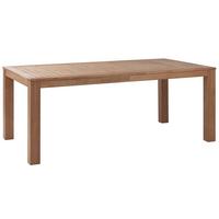 GARTENTISCH Eukalyptusholz hellbraun 190/105 cm Monsano - Hellbraun, Holz (105/190/76cm) - Beliani