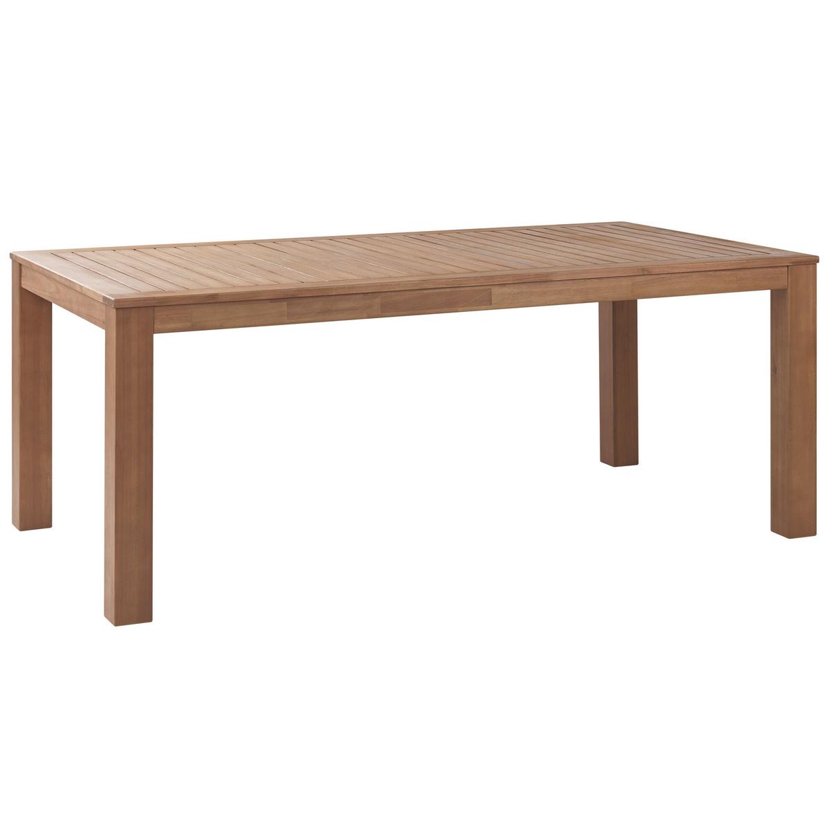 GARTENMÖBEL SET 6-Sitzer Eukalyptusholz hellbraun Monsano - Hellbraun, Holz - Beliani