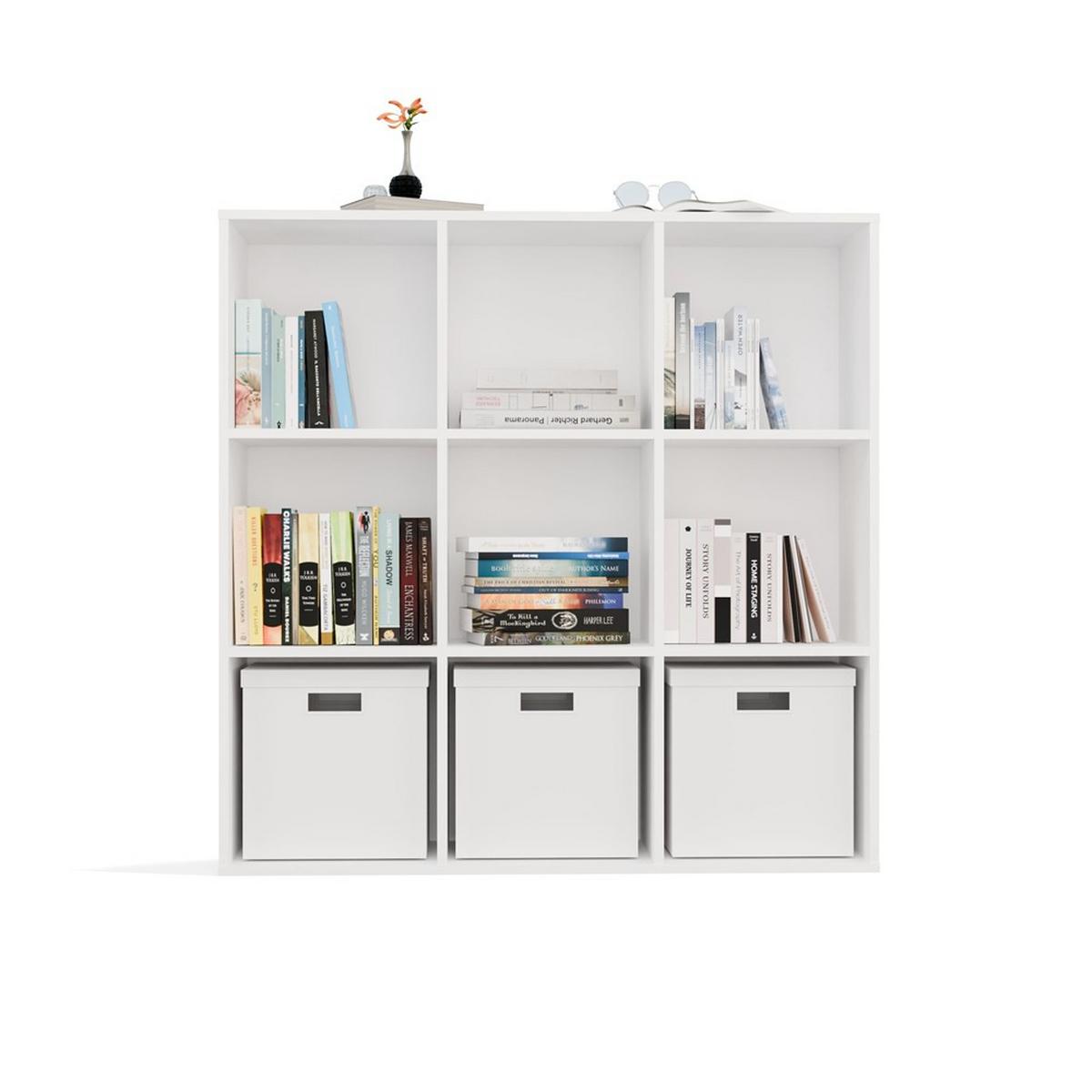 BÜCHERREGAL Weiß 110/110/30 - Weiß, Holzwerkstoff (110/110/30cm) - RAUMHIRSCH FURNITURE