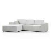ECKSOFA ohne Schlaffunktion Pedro L beige links - Beige/Schwarz, Kunststoff/Textil (267/170cm) - Beautysofa