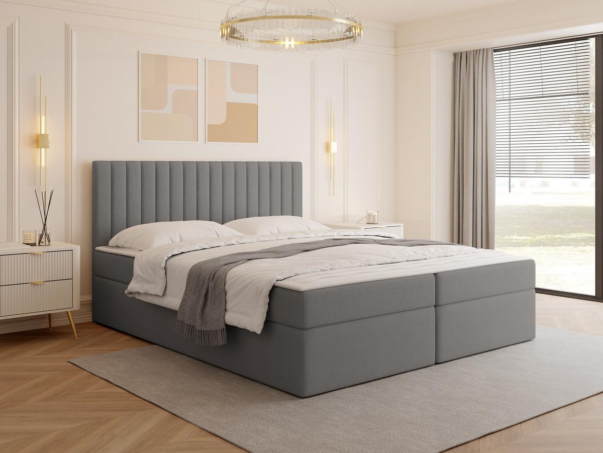 BOXBETT Tirulo - H3 - Schwarz/Grau, Holzwerkstoff/Kunststoff (140/200cm) - MIRJAN24