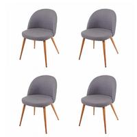ESSZIMMERSTUHL Anthrazit 4er-Set - Dunkelgrau/Anthrazit, Textil (48/77/46cm) - MCW
