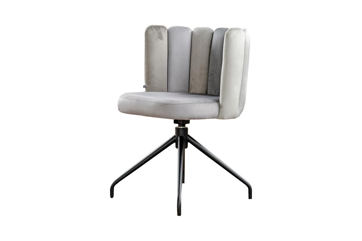 ESSZIMMERSTUHL JADA Grau Velvet Drehbar (360°) (1er-Set) - Grau, Kunststoff/Textil (58/79/55cm) - KAWOLA