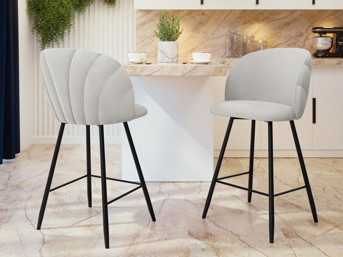 BARHOCKER K99 H - Creme/Schwarz, Holzwerkstoff/Textil (51/105/51cm) - MIRJAN24
