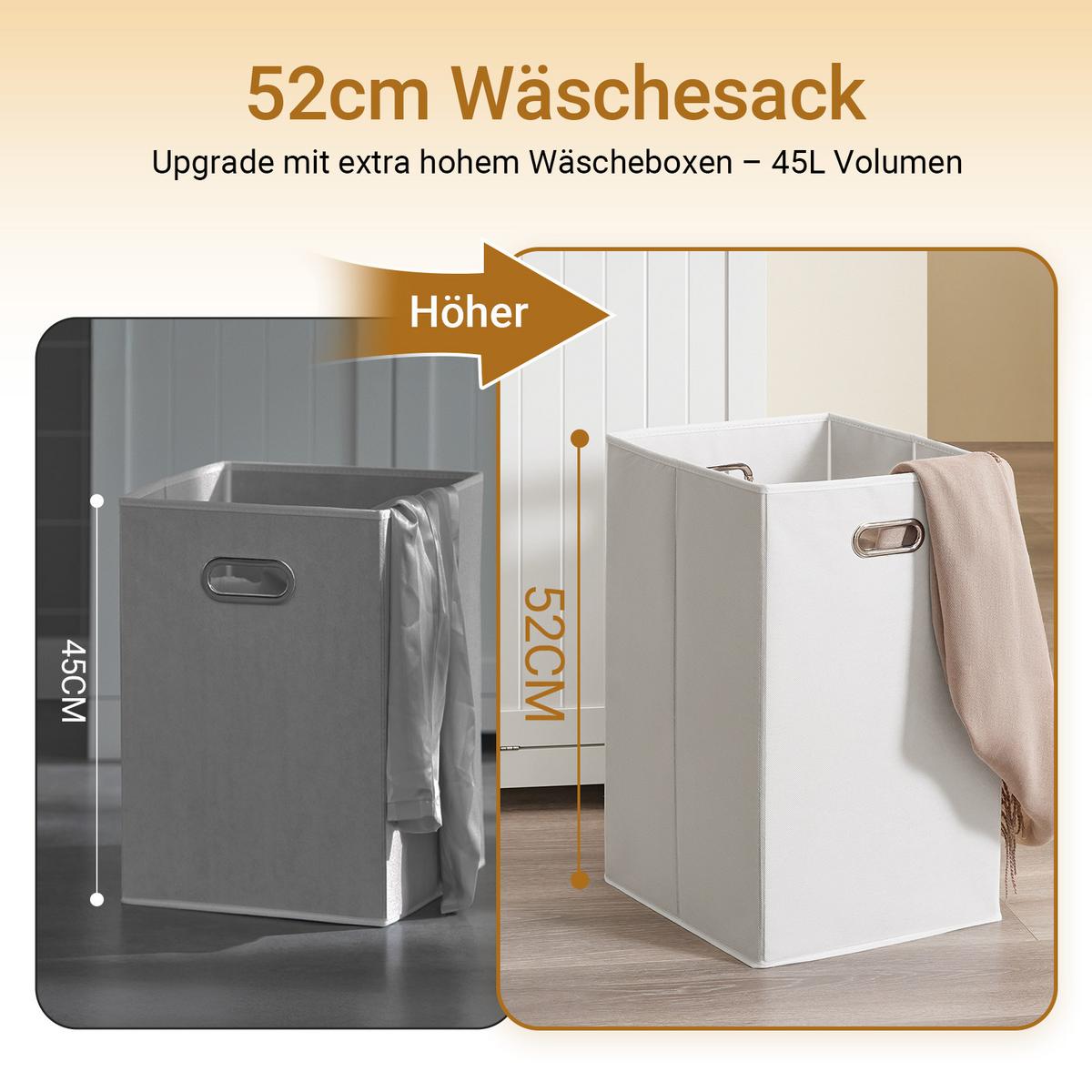BADEZIMMERSCHRANK schmal, 78 x 181 x 38 cm, mit 2 Wäschekörben, 2 Schubladen und offenem Regal, weiß - Weiß, Holzwerkstoff (78/181/38cm) - SoBuy