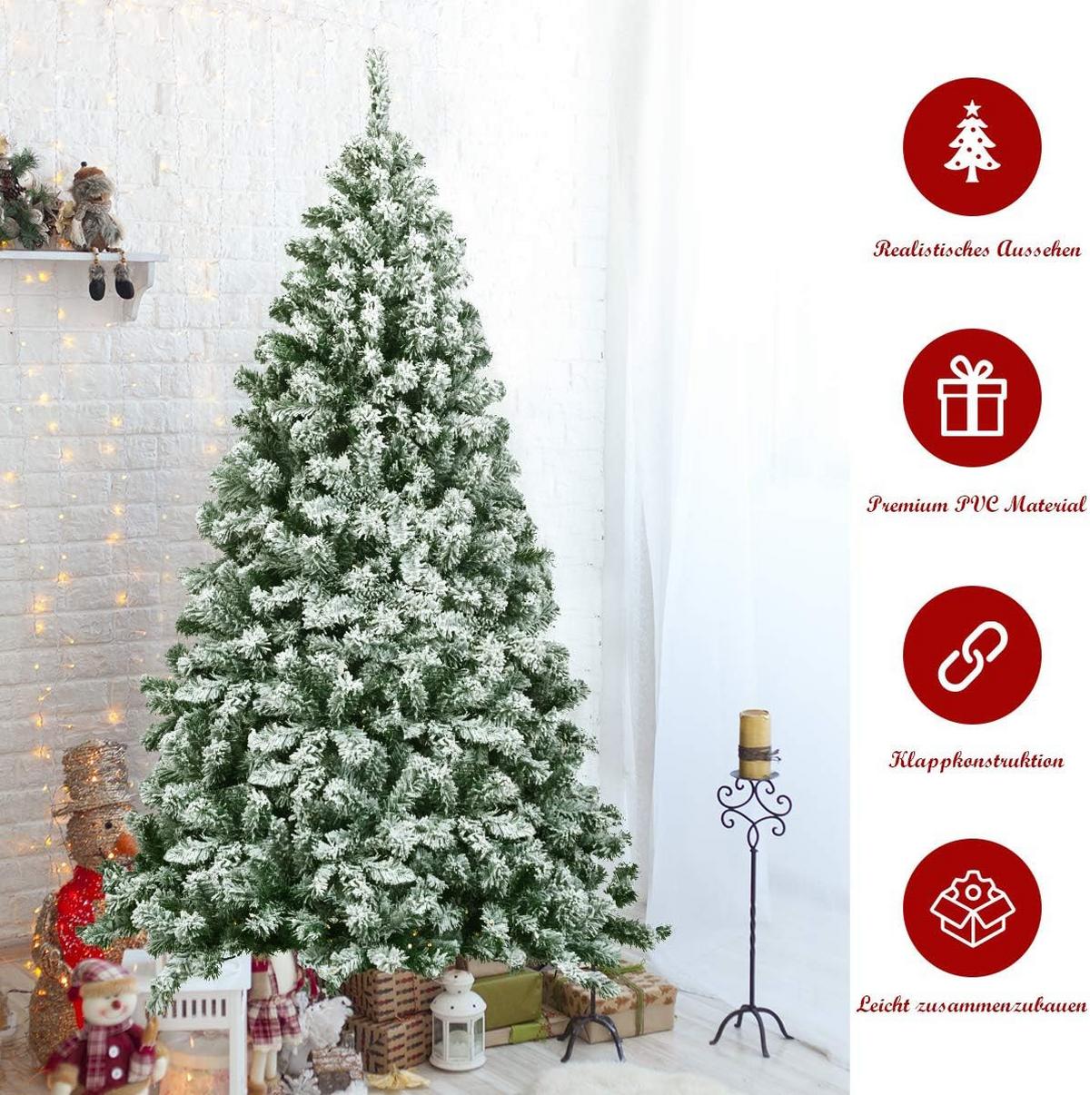 WEIHNACHTSBAUM Grün - Grün, Kunststoff (180cm) - COSTWAY