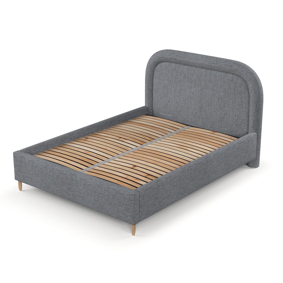 POLSTERBETT Zoya 180/200 cm Grau im Neve Stoff - Naturfarben/Grau, Holz/Holzwerkstoff (180/200cm) - AltaBeds