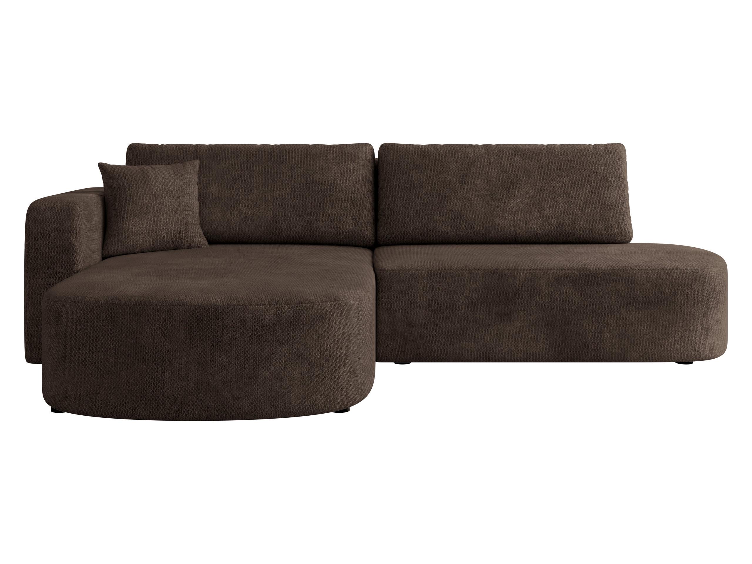 ECKSOFA Zerte, Seite: Links - Schwarz/Braun, Holz/Kunststoff (252/175cm) - MIRJAN24