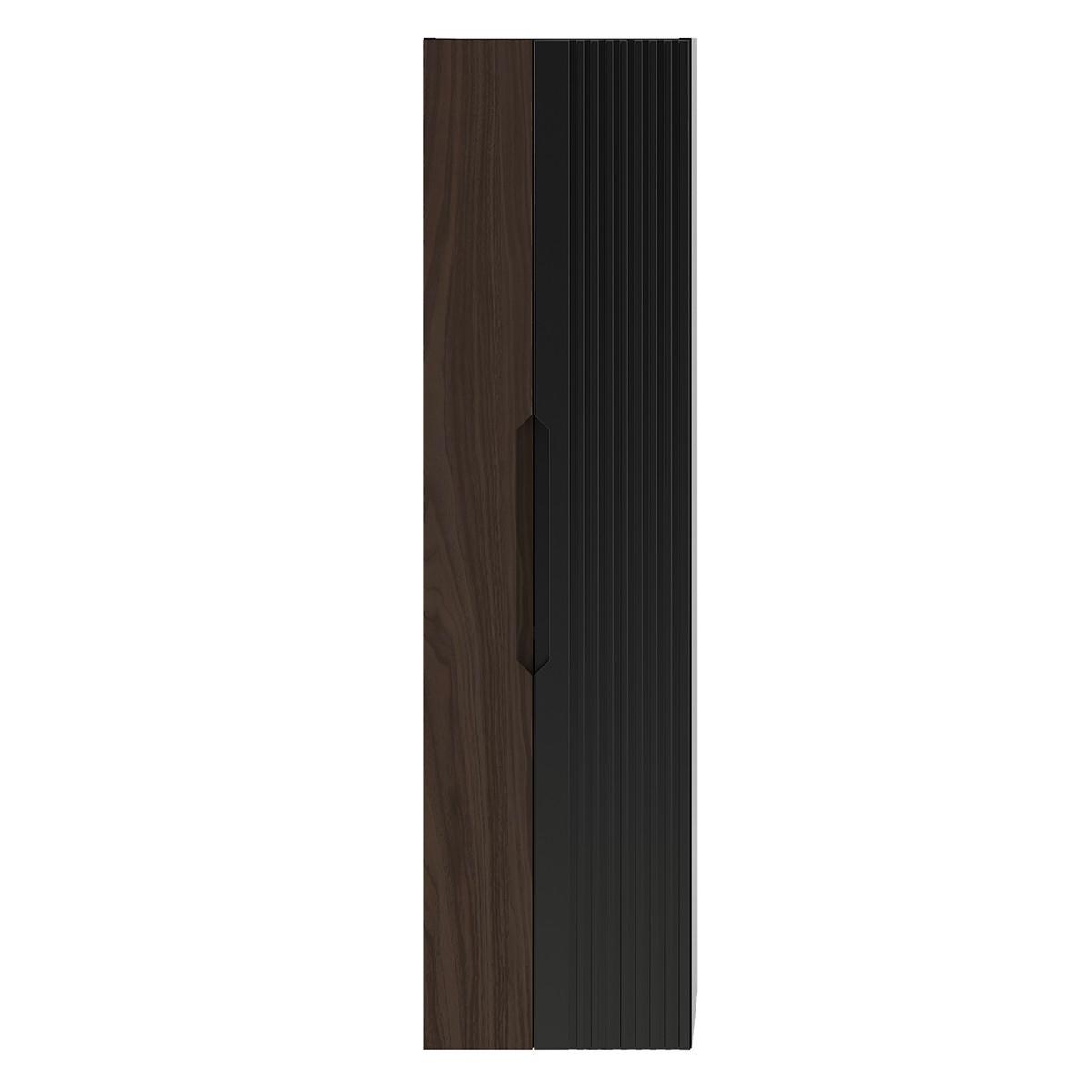 HÄNGESÄULE Sylla Schwarz und Holz - Schwarz, Holzwerkstoff (34.5/130/31.8cm) - Petits-meubles
