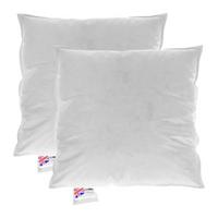 FÜLLKISSEN 2er-Set – 55/55 cm, Gänsefedern & Daunen - Weiß, Textil (55/55cm) - Homescapes