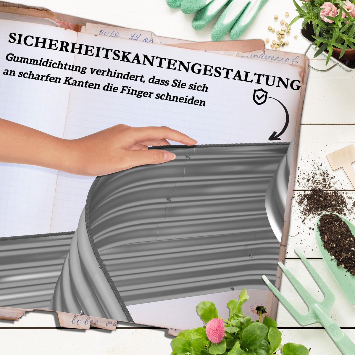 PFLANZENTREPPE, Silberfarben - Silberfarben, Metall (109/82/158cm) - Outsunny
