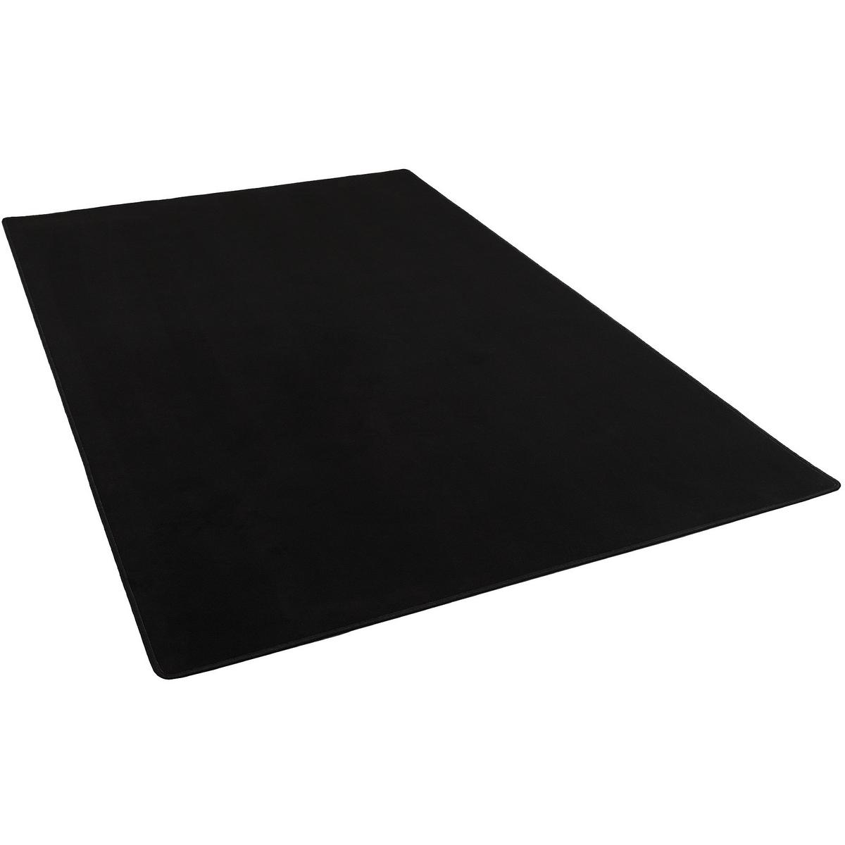 BASIC VELOURS TEPPICH CARLA - Schwarz, Textil (80/160cm) - Snapstyle