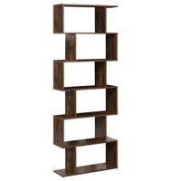 REGAL 6 Fächer Valdosa - Dunkelbraun, Holzwerkstoff (70/191/24cm) - Beliani