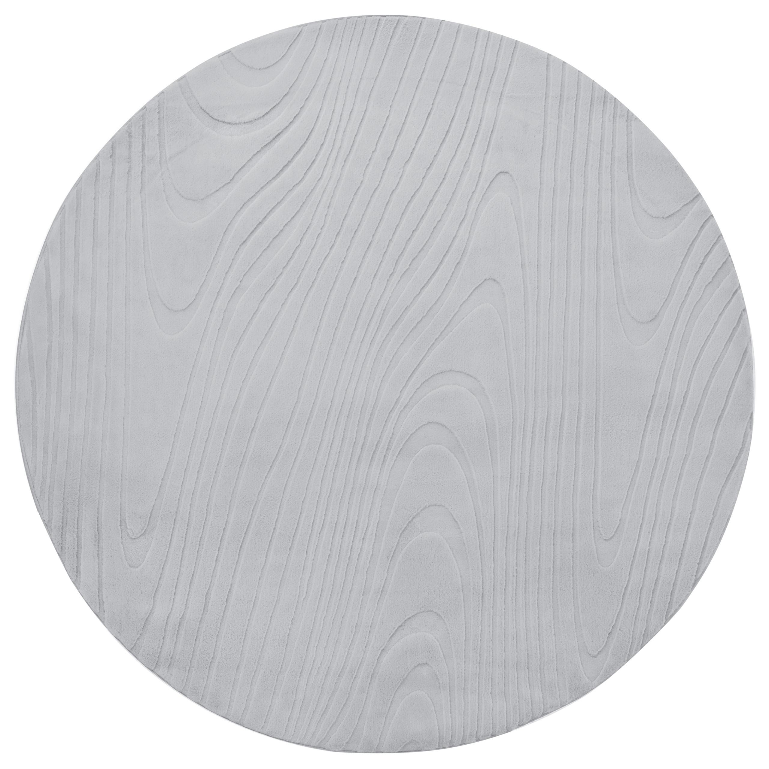 KUNSTFELLTEPPICH Hellgrau 160 cm Ontake - Hellgrau/Grau, Kunststoff (160/160cm) - Beliani