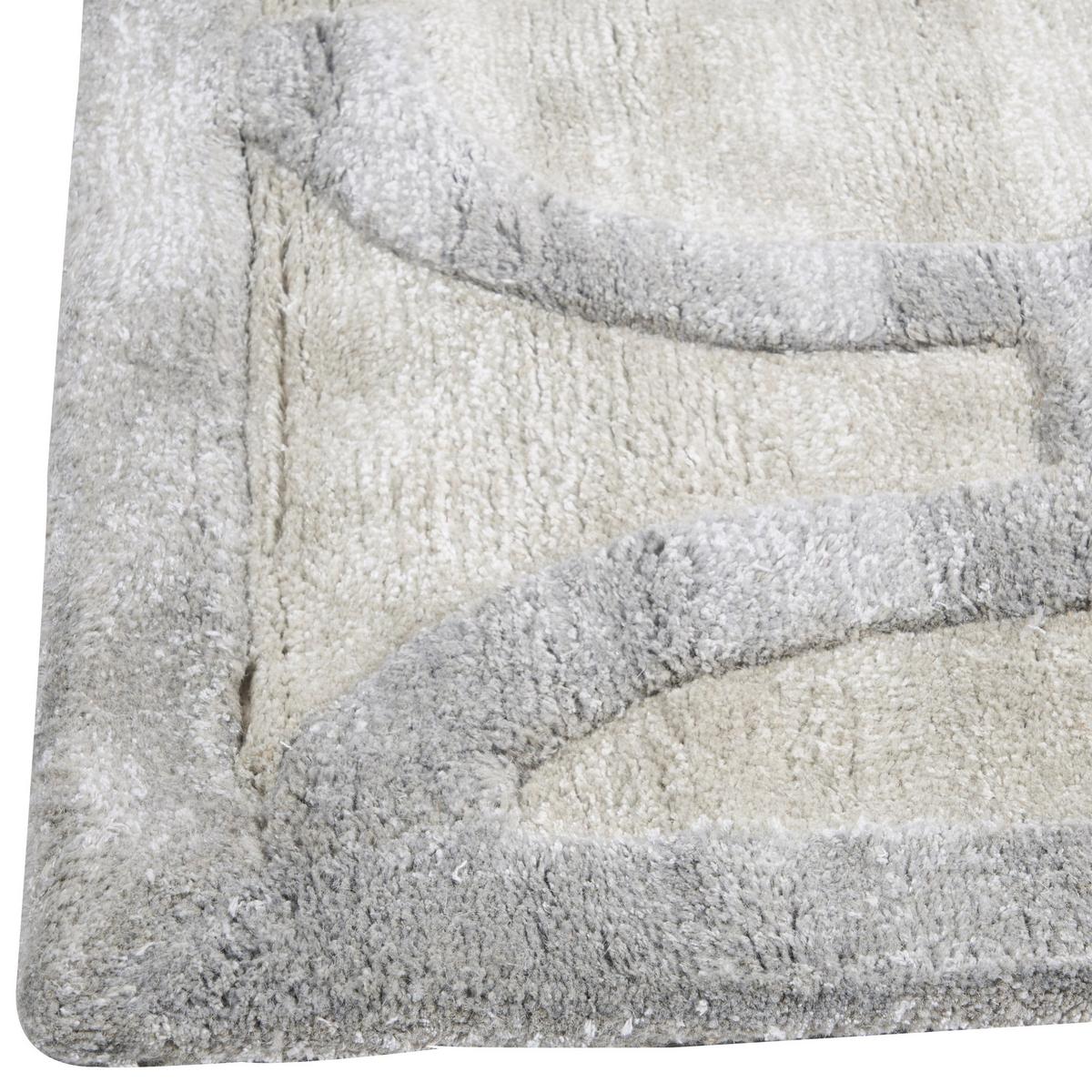 KURZFLOR-TEPPICH Beige 160/230 cm Gwani - Beige/Grau, Textil (160/230cm) - Beliani