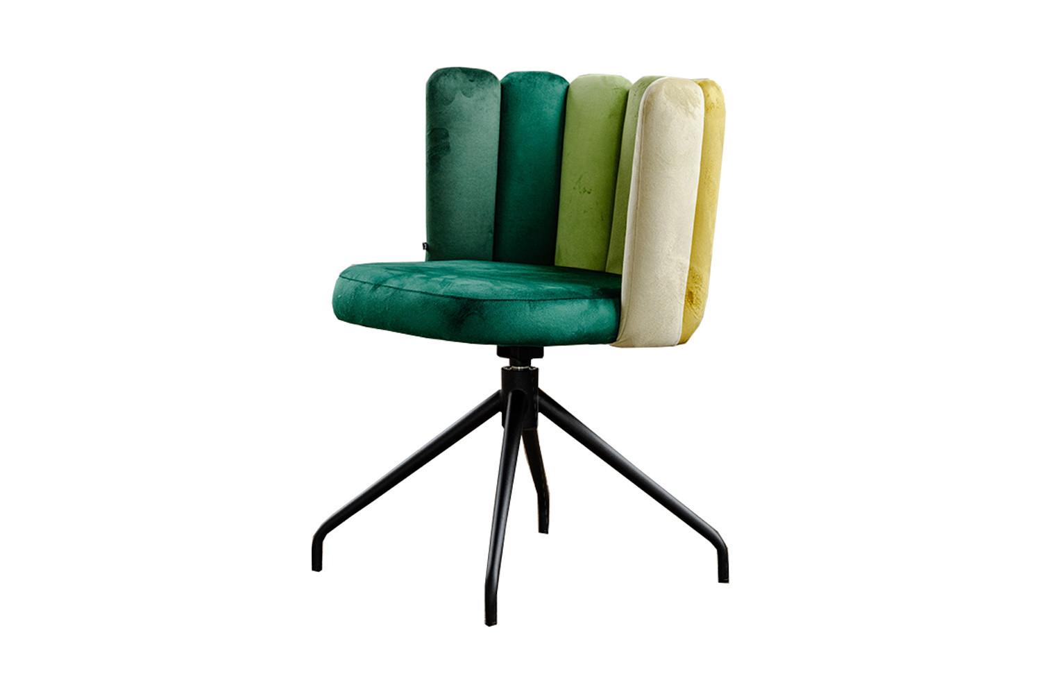ESSZIMMERSTUHL JADA Grün Velvet Drehbar (360°) (1er-Set) - Grün, Kunststoff/Textil (58/79/55cm) - KAWOLA