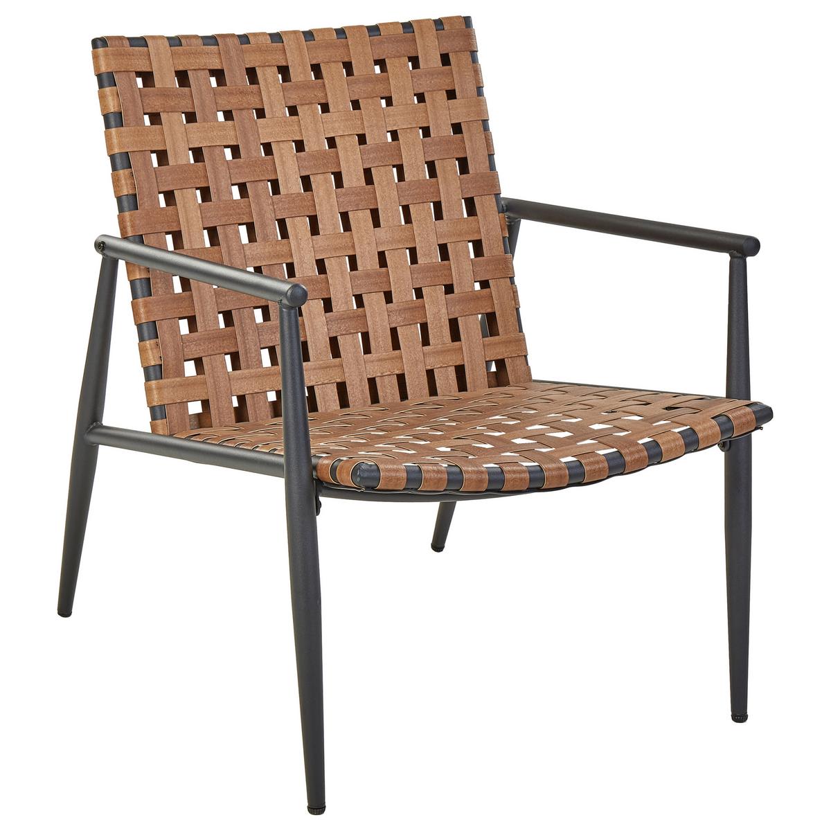 BISTRO-SET 2-Sitzer Braun Ziria - Schwarz/Braun, Kunststoff - Beliani