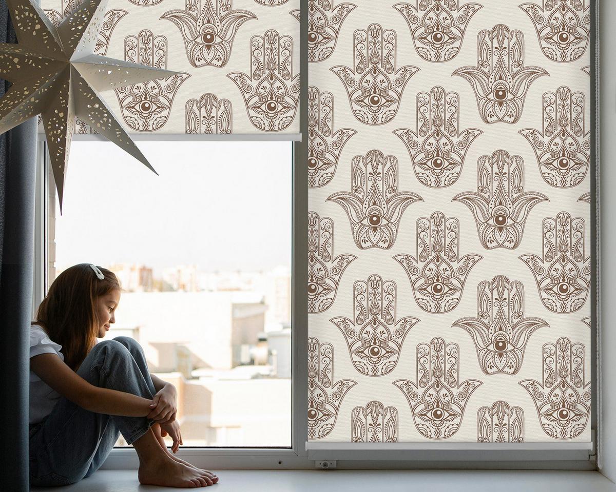 INNENROLLO - Fensterrollo - Rollo - 90x140 cm - Muster - Grau, Kunststoff (90/140/0.5cm) - TULUP