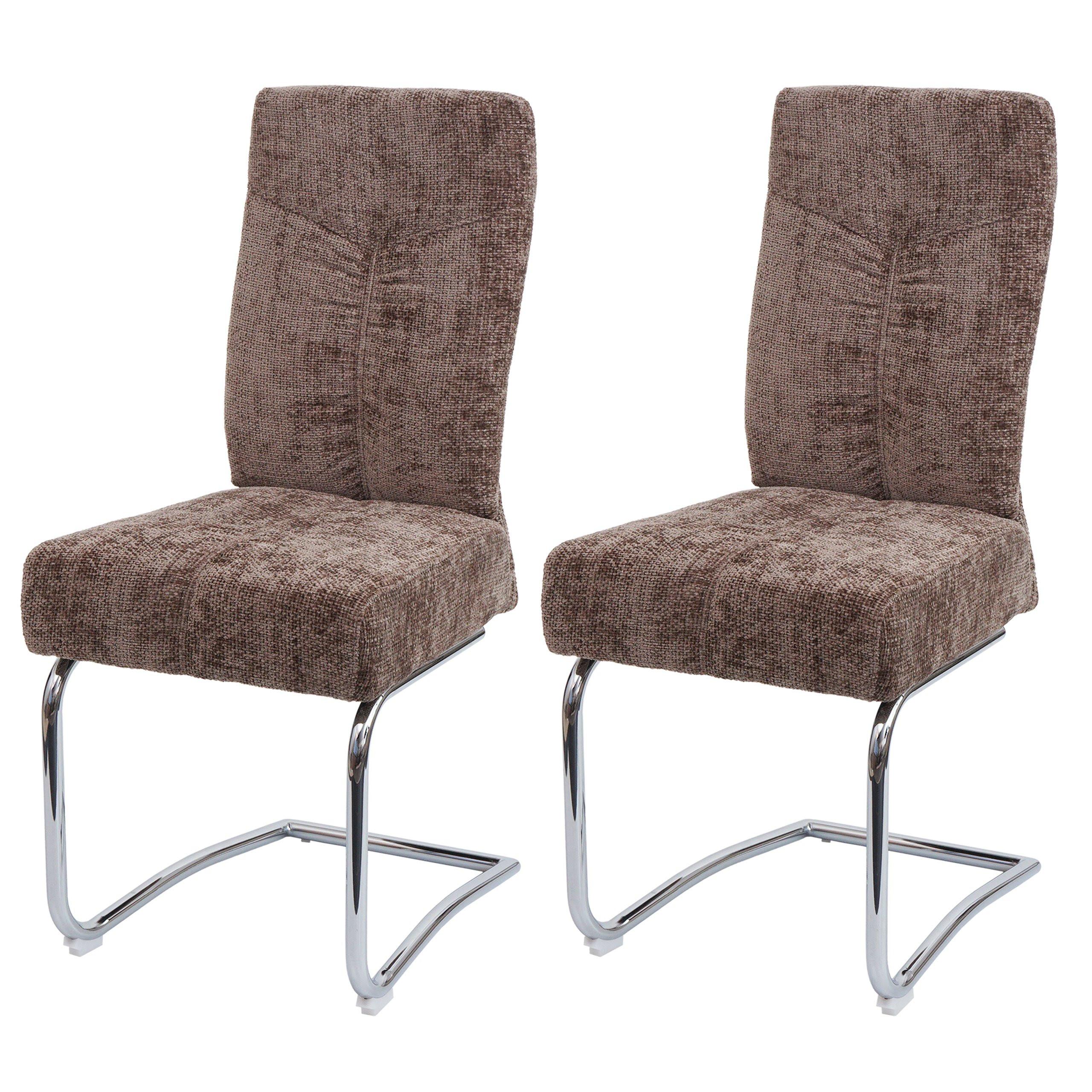 ESSZIMMERSTUHL Braun 2er-Set - Braun, Textil (46/105/60cm) - MCW