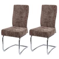 ESSZIMMERSTUHL Braun 2er-Set - Braun, Textil (46/105/60cm) - MCW