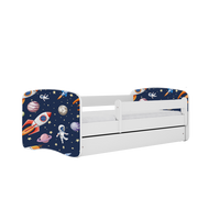 KINDERBETT Kosmos mit Schublade 160/80 90/61/164 - Weiß, Holzwerkstoff (80/160cm) - RAUMHIRSCH FURNITURE