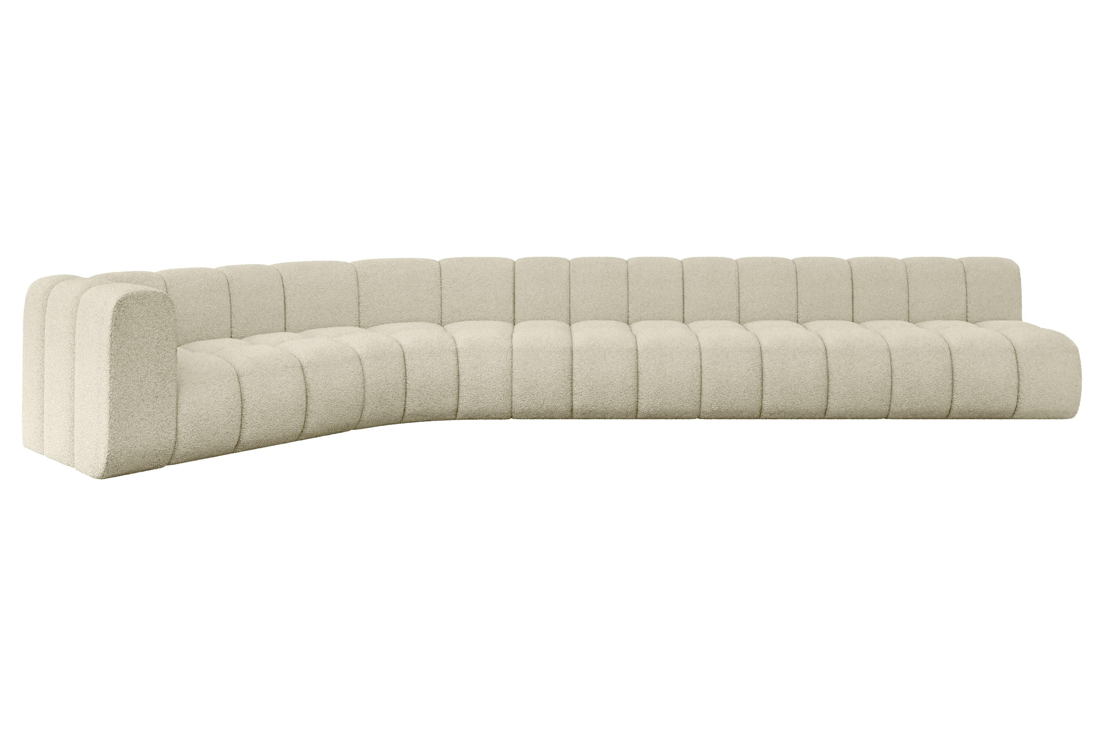 ECKSOFA modulares Sofa Karex-L3 - 490x194x70 cm Beige - Beige, Holzwerkstoff/Textil (490/194cm) - ALTDECOR