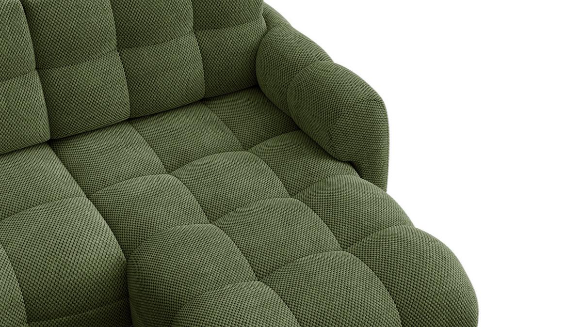 ECKSOFA MELLOW 4-Sitzer, olive - Schwarz/Grün, Holz/Textil (262/156cm) - Wozimo