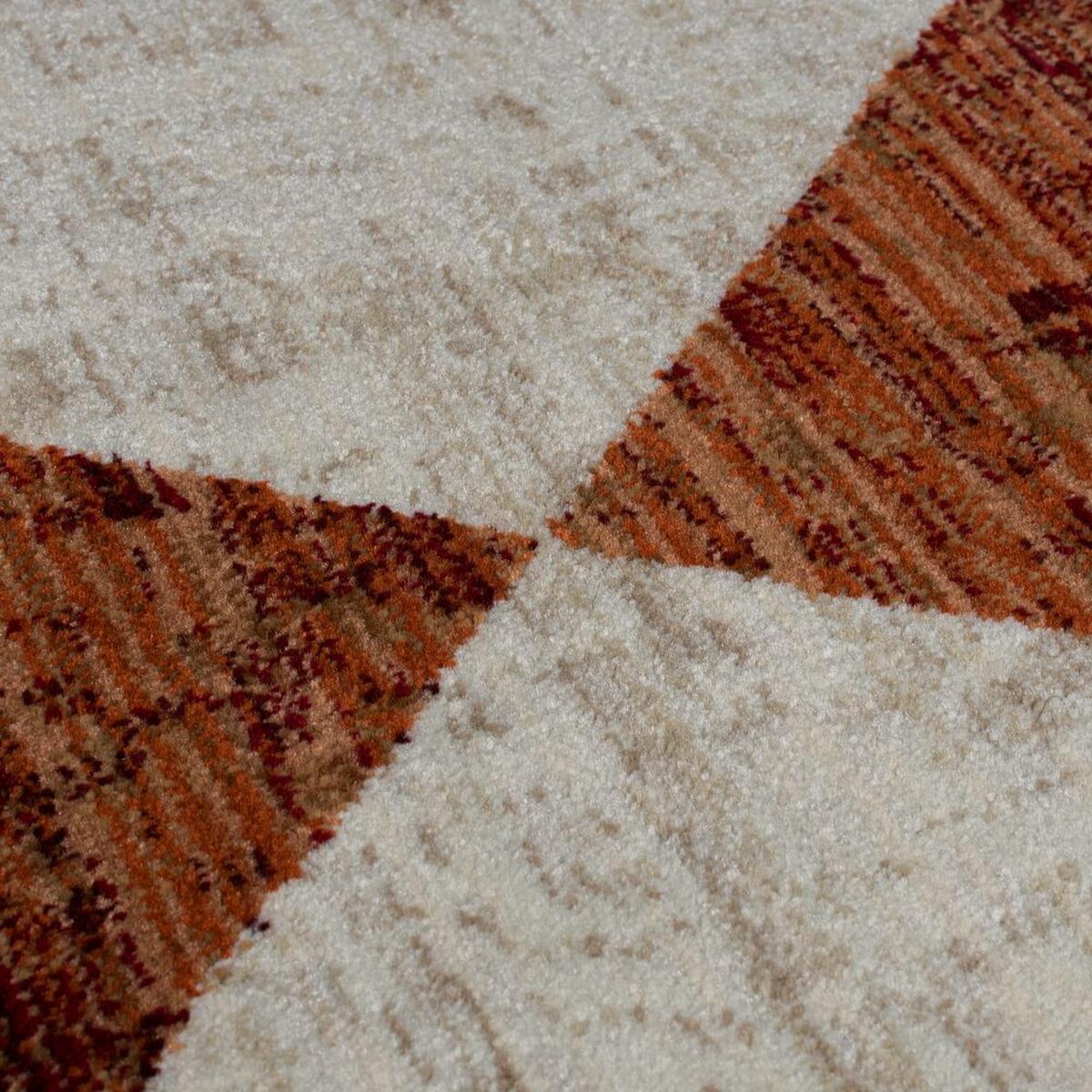 TEPPICH mit Fransen OGMORE, geometrisch, Rot-Blau, 80 x 154 cm - Rot, Textil (154/80cm) - KADIMA DESIGN