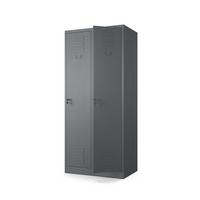 MEHRZWECKSCHRANK 2-türig aus Metall Anthrazit 80x180x50cm - Anthrazit, Metall (80/180/50cm) - Muralo