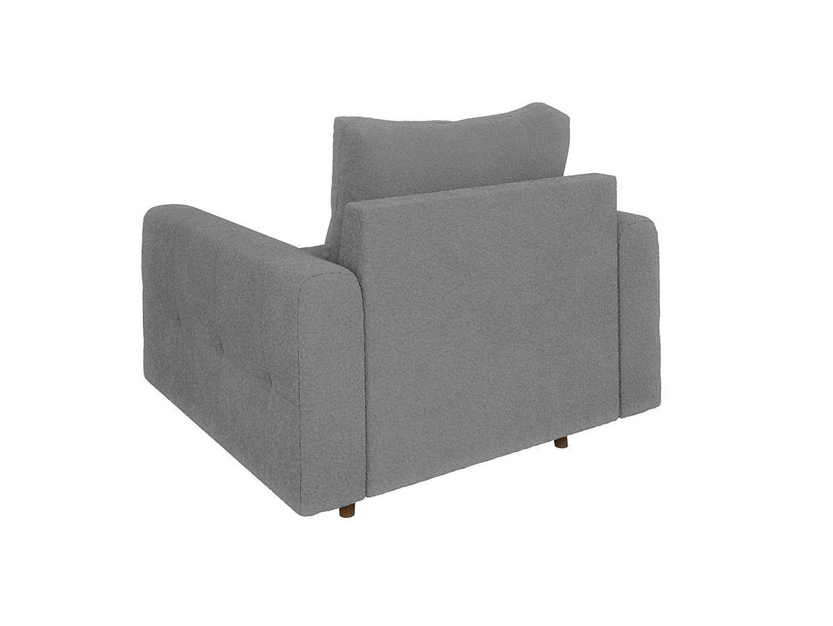 SESSEL Henrik Grau Boucle - Braun/Grau, Holz/Textil (97/81/93cm) - S-Style Möbel