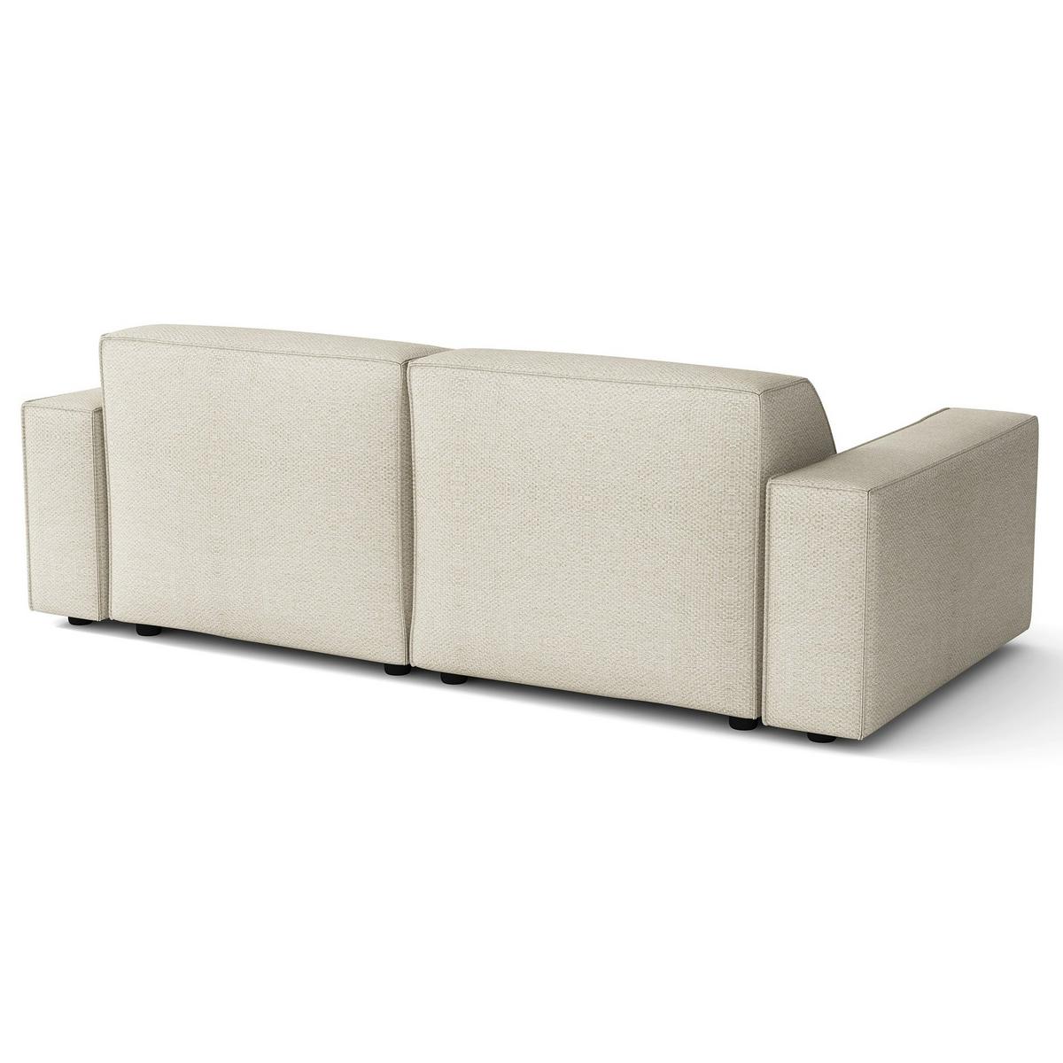 ECKSOFA Sellmo 210 cm - Creme/Schwarz, Kunststoff/Textil (210/166cm) - Selsey