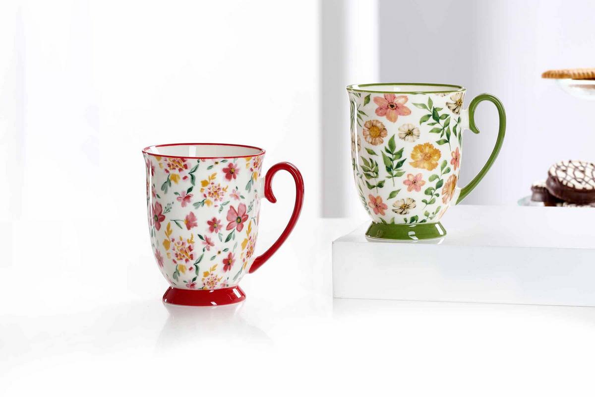 HENKELBECHER Malo grün 320 ml 2er Set - Grün, Keramik (0.32L) - Ritzenhoff Breker