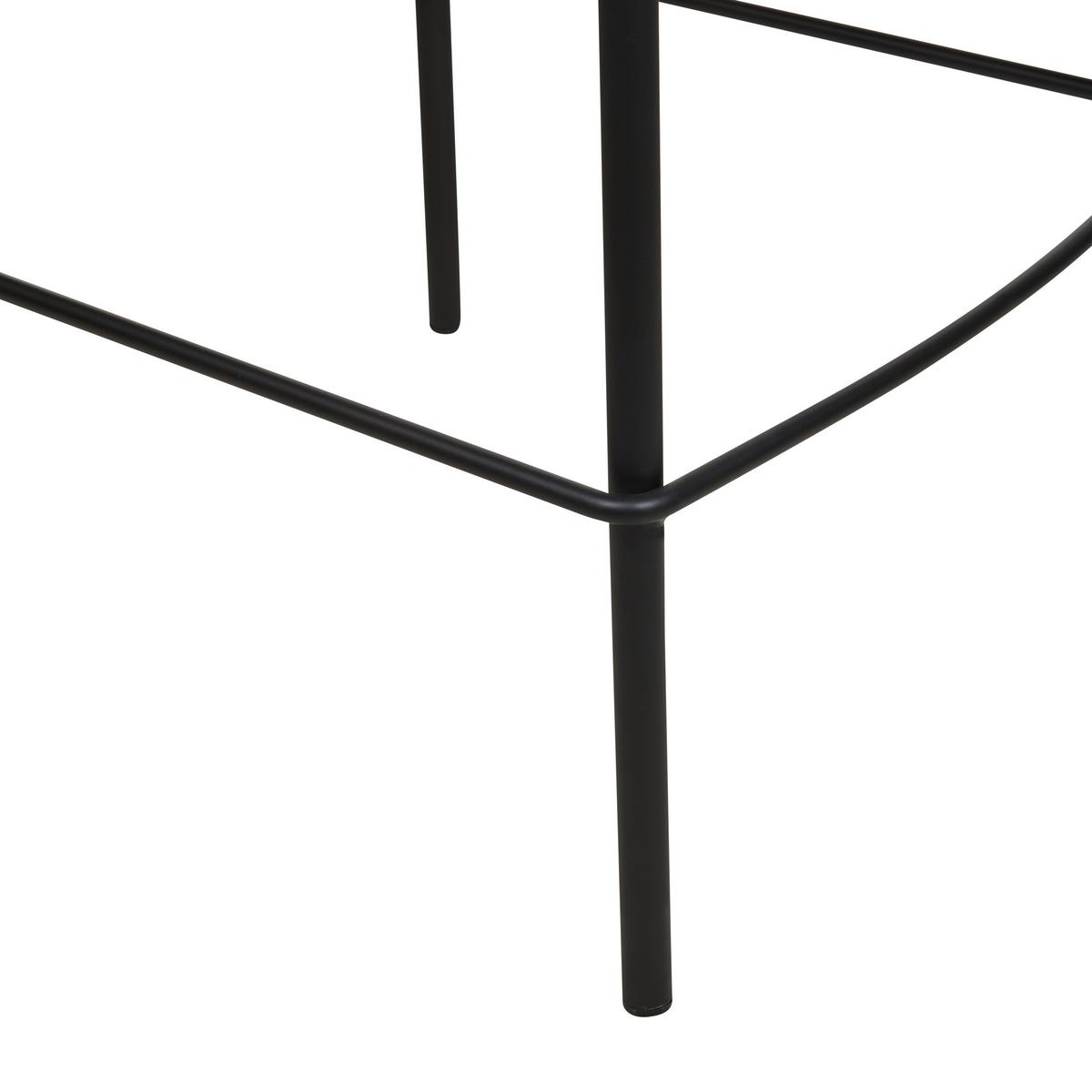 BARSTUHL 2er-Set Rattan/Metall hellbeige Mayetta - Beige/Schwarz, Textil (45/90/43cm) - Beliani