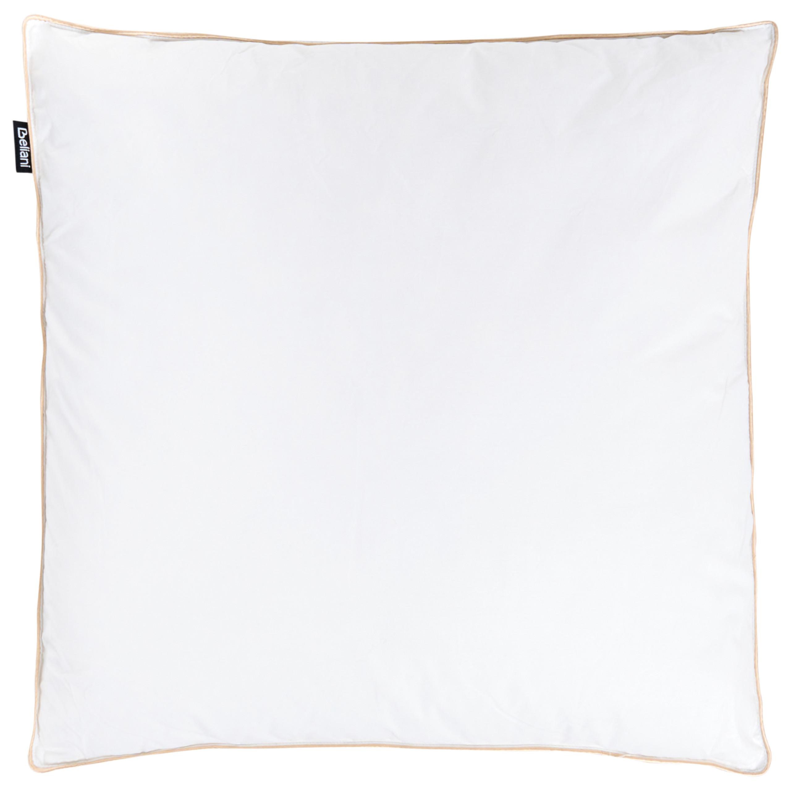 KOPFKISSEN Weiß 80/80 cm Etna - Weiß, Naturmaterialien (80/80cm) - Beliani