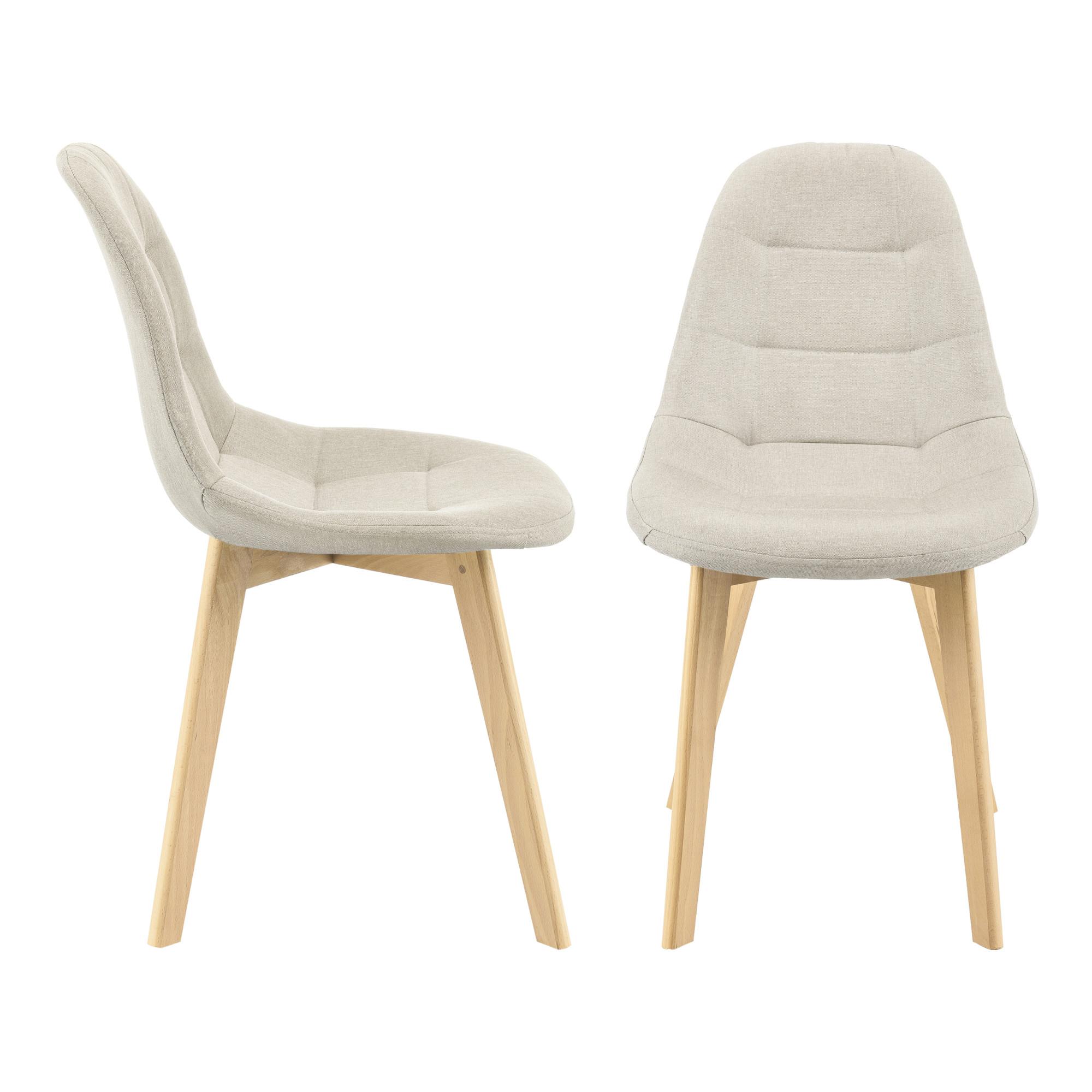 ESSZIMMERSTUHL Kopparberg 2er-Set - Beige, Textil (53/86/47cm) - [en.casa]