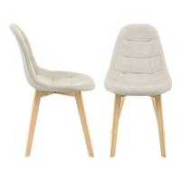 ESSZIMMERSTUHL Kopparberg 2er-Set - Beige, Textil (53/86/47cm) - [en.casa]