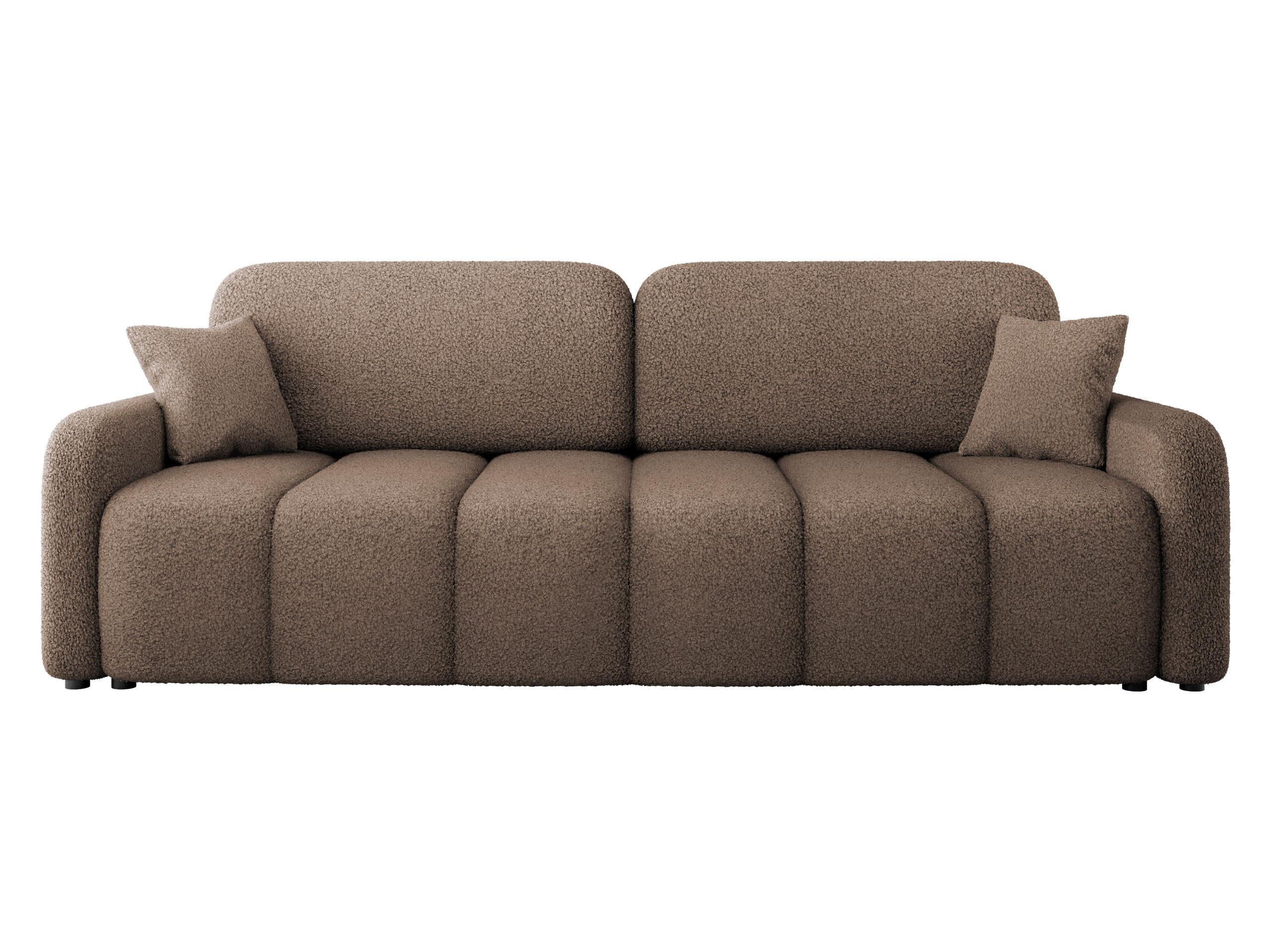 SCHLAFSOFA Carlos Boucle - Schwarz/Braun, Holz/Kunststoff (236/90/114cm) - MIRJAN24