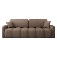 SCHLAFSOFA Carlos Boucle - Schwarz/Braun, Holz/Kunststoff (236/90/114cm) - MIRJAN24