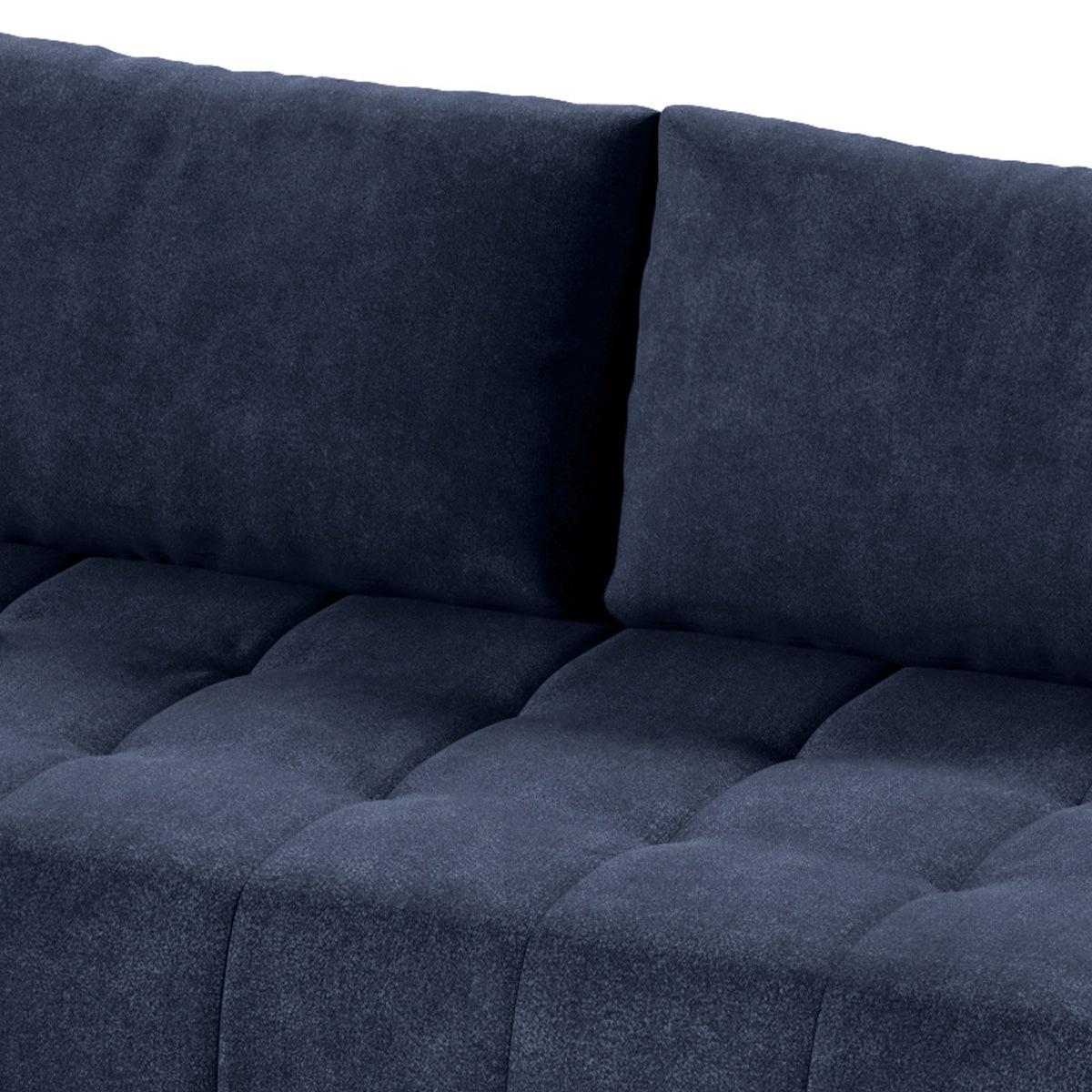 ECKSOFA Jonas 4 Sitzplätze Blau - Blau, Holzwerkstoff (265/185cm) - Petits-meubles