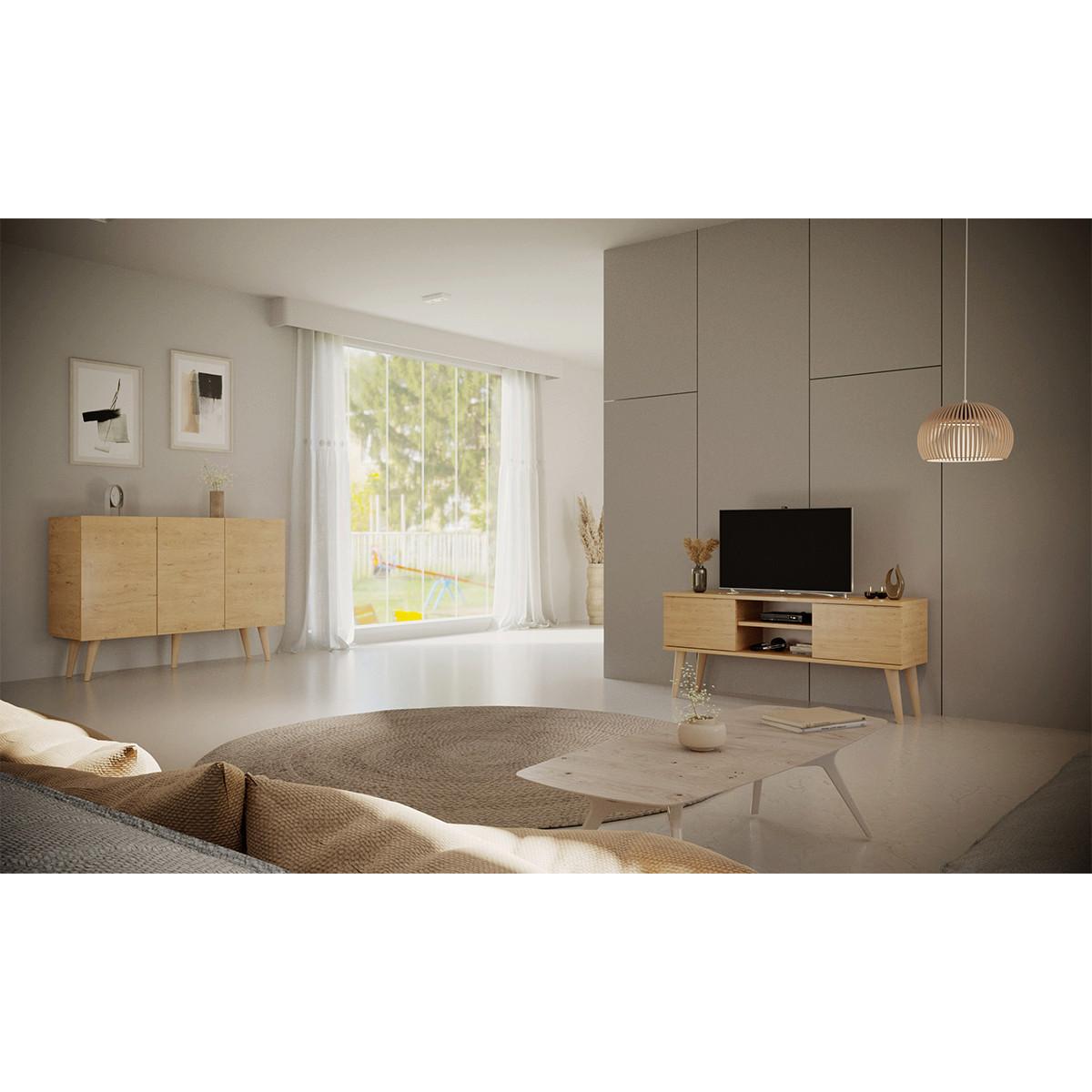 TV-MÖBEL Toronto Holz - Braun, Holzwerkstoff (120/35/55cm) - Petits-meubles